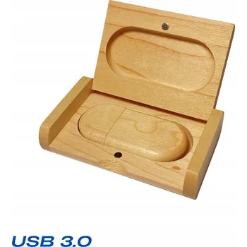 USB flash disk Dřevěný USB flash disk Akcent javor 64 GB USB 3.0 béžový