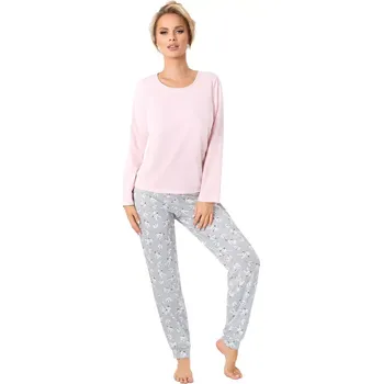 DÁMSKÉ PYŽAMO BUNNY LONG růžová S