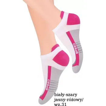 Pánské ponožky Dámské kotníkové ponožky Steven art.050 béžová/lurex 38-40