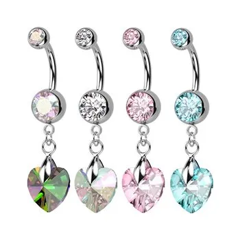 Piercing WP01298-C Piercing do pupíku - srdíčko