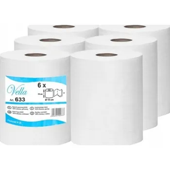 Papírový ručník Papírová utěrka celulóza 100 m bílá 2vrstvá maxi role