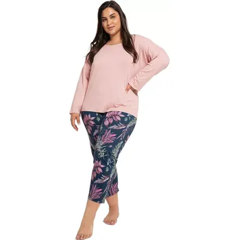 Pánské pyžamo Dámské pyžamo 3013 Vivian - TARO Růžová 3XL