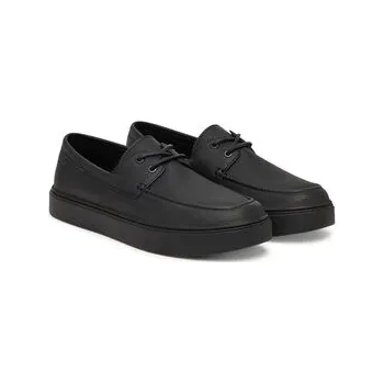 Dámská obuv Polobotky Calvin Klein Hybrid Clean Boat Shoe Lth HM0HM02233 Černá 40