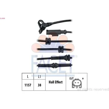 Přislušenství brzdového systému Snímač, počet otáček kol FACET 21.0201