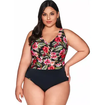 Dámské plavky JEDNODÍLNÉ PLAVKY SKJ 60 KVĚTINOVÉ FLORAL 80F