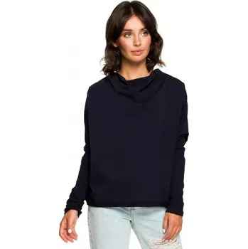 Dámská košile B094 Oversized top s výstřihem do V na zádech - tmavě modrý EU S/M