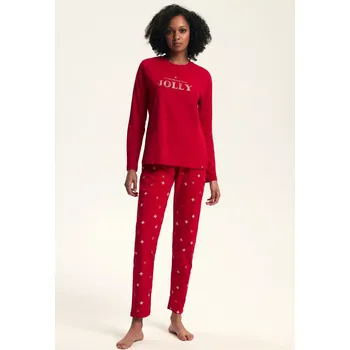 Pánské pyžamo Henderson Dámské pyžamo 43718 Dotie délka/r S-3XL červená L