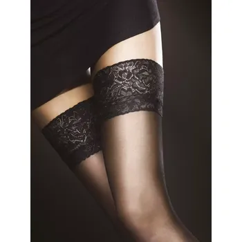 Dámské punčochy Samodržící punčochy Fiore Milena O 4000 20 den 5-XL černá 5-XL