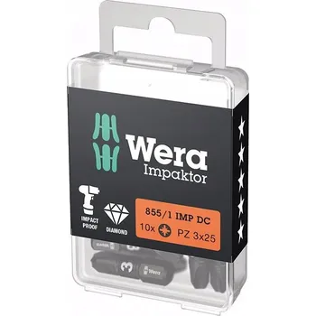Bit Bit šroubovací 1/4" DIN 3126 C6,3 PZ3x25mm Balení 10 ks Wera 5157622001