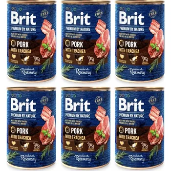 Krmivo pro psa BRIT BY NATURE Karma mokra dla psa Mokré krmivo pro psy – Vepřové maso 6 x 400g