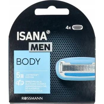 Holicí strojek ISANA MEN BODY 4 ks NÁHRADNÍ HLAVICE DO HOLICÍHO STROJKU PĚTI-BŘITOVÉHO PRO MUŽE