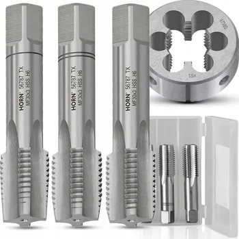 Závitořezný nástroj Závitníky a závitové očko M30x3 HSS SADA 3+1 KOMPLET ZÁVITNÍKŮ