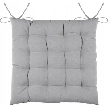 Podsedák Polštář na židli DUO 38x38 cm šedý bavlna sedák se stahovací šňůrkou prošívaný