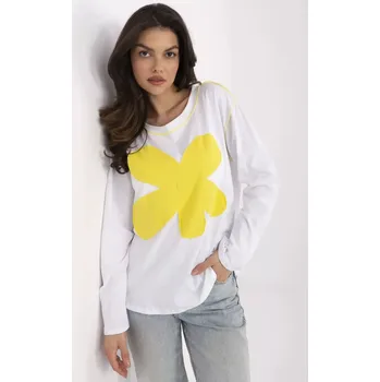 Dámská košile Halenka MI BZ M6169.03 bílá žlutá jedna velikost