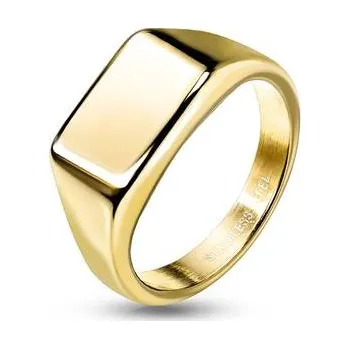 Prsten OPR1859-56 Zlacený ocelový prsten s možností rytiny