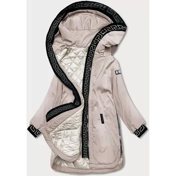 Dámská bunda Světle béžová dámská bunda s kapucí (B8100-51) odstíny béžové 50