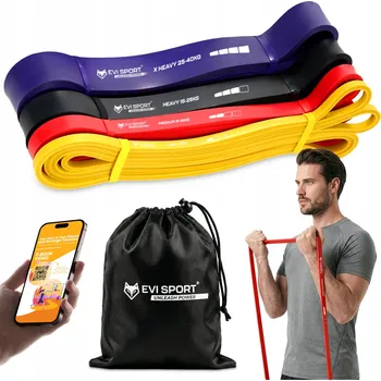 ODPOROVÉ GUMY na Cvičení Přítahů CrossFit SADA 4 SILNÉ Popruhy + EBOOK