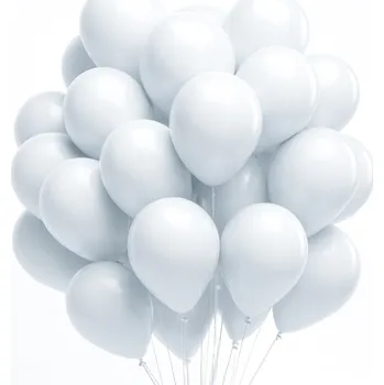 Balónek Sada balónků - bílé latexové balónky 30cm 50 Ks