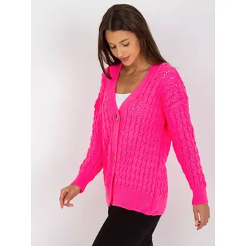 Dámský svetr Dámský svetr LC SW 8036 fluo růžový jedna velikost