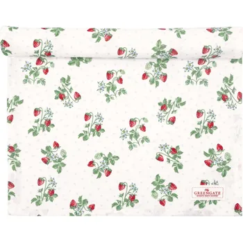 ubrus GREEN GATE Běhoun na stůl Berry White 45 × 140 cm