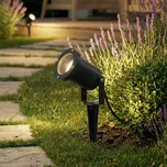 Lindby Zemní kolíky Nielas, sada 3 ks, antracitová barva, zástrčka - Délka kabelu mezi bodovkami 300 cm antracitová, čirá 3 x 10 W LED - Doprava zdarma