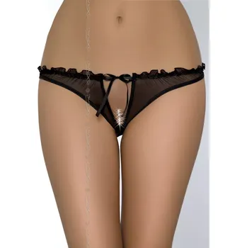 Dámské erotické prádlo Tanga Charbon V-6458 černá - Axami L