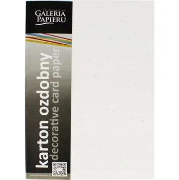 Barevný papír Ozdobný karton galeria papieru A4 220g, 20 ks, terrazzo bílý (teraco bílé)