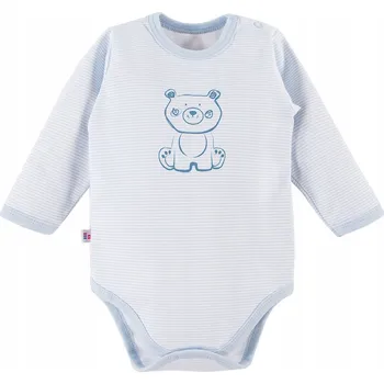 Kojenecký body BODY BIG BEAR MODRÉ PRUHY 080