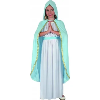 Karnevalový kostým Kostým GoDan Panna Maria modrý Vánoce 130-140 cm