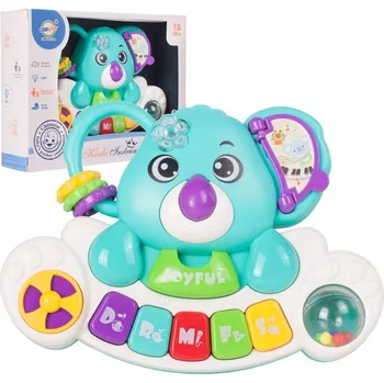 Hračka pro nejmenší INTERAKTIVNÍ PIANINKO ORGÁNY KOALA ZVUKY A SVĚTLA 18+ MĚSÍCŮ