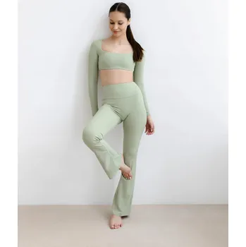 Dámské legíny Legíny zvonového střihu Moonholi FLARE - silk sage m