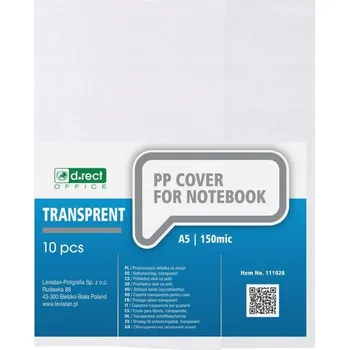 Obaly na sešit a5 průhledné 150 mikronů, 10 kusů