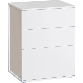 Ložnice Vasagle Noční stolek RAMONA, 58x35x45cm, matná bílá/béžová