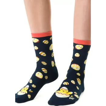 DÁMSKÉ VELIKONOČNÍ PONOŽKY 136 tmavě modrá 35-37