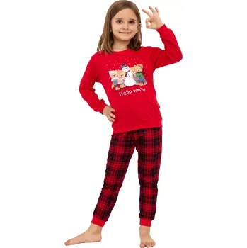 Pánské pyžamo Dívčí pyžamo 594/185 Winter - CORNETTE Červená 122/128