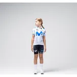 GOBIK Cyklistický dres s krátkým rukávem - ROCKET MOVISTAR TEAM 26 - bílá 152 cm