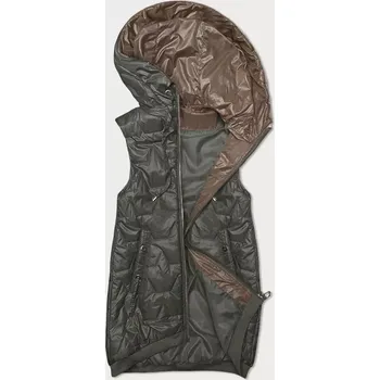 Dámská vesta Dámská vesta v khaki barvě se stahovacím lemem na spodním okraji S'West (B8239-11) odstíny zelené S (36)