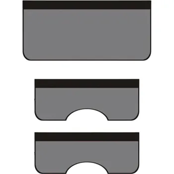 Polep vozidla 3 ks magnetická ochranná podložka do auta Kryt blatníku 135 x 65 cm a 110 x 45 cm Univerzální servisní ochrana karoserie šedá