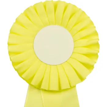 Kokarda jednořadá STANDARD, průměr 11 cm, sv.žlutá