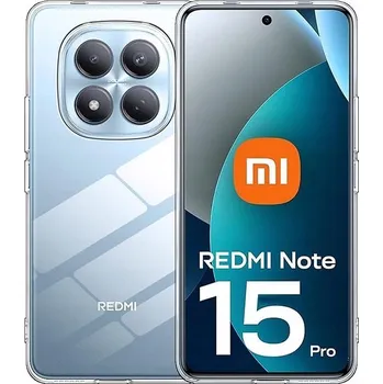 Pouzdro na mobilní telefon POUZDRO ULTRATENKÉ SLIM GUMOVÉ SILIKONOVÉ PRO XIAOMI REDMI NOTE 15 PRO + SKLO