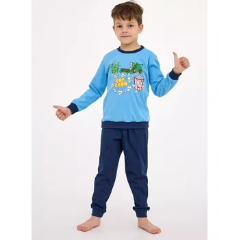 Cornette Dětské chlapecké pyžamo 593/175 Popcorn d/r 86-128 Modrá 122-128
