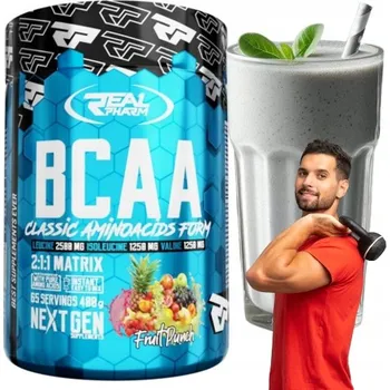 Aminokyselina BCAA prášek Real Pharm BCAA Instant 400g Real Pharm 400 g přírodní