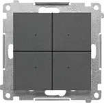 S.55 Čtyřnásobný elektronický spínač/tlačítko, grafitově matné TEW4.01/116