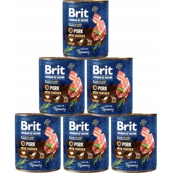 Krmivo pro psa BRIT BY NATURE Karma mokra dla psa Mokré krmivo pro psy – Vepřové maso 6x800g