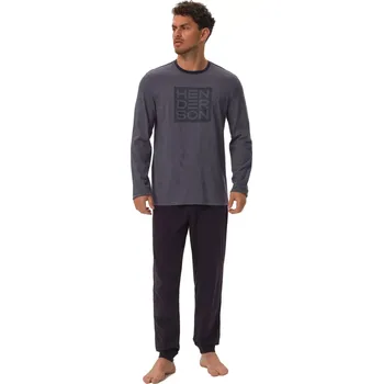 Pánská móda Pánské pyžamo 41909 Jarvis blue - HENDERSON tmavě modrá L