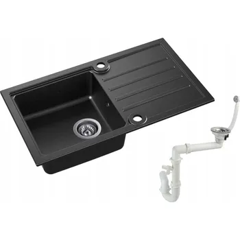 Granitový dřez Jednodřez granitový Moderno černý