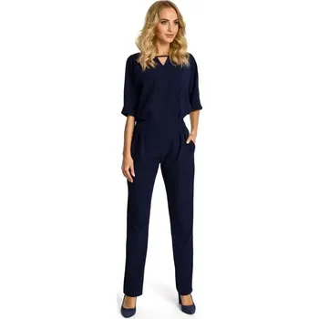 Dámský overall M334 Kombinéza s kimonovým rukávem - tmavě modrá EU XL