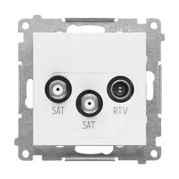 Elektrická zásuvka Anténní zásuvka nástěnná Kontakt-simon bílá