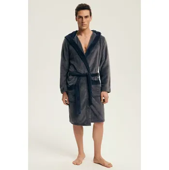 Dámský župan PÁNSKÝ ŽUPAN NATCH 43377 AW25 grafit 3xl