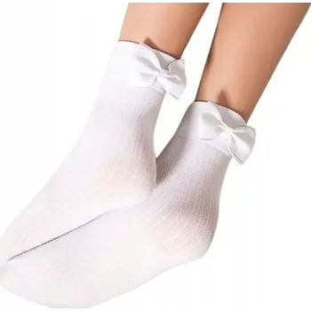 Dětská móda DĚTSKÉ BÍLÉ PONOŽKY S ELEGANTNÍ MASLOU 23-26 KNITTEX Bowie
